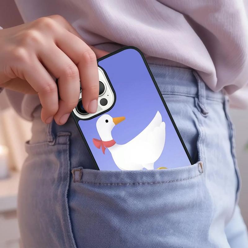 Cartoon Cute Goose Game Phone Case For iPhone 17 Air 15 16e 14 13 Pro Max Coque 12 11 Pro Max PLUS cover