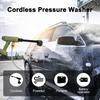 Electric Water Gun Cordless Pressure Washer 2pcs 21V 3000mAh Battery with 6-in-1 Nozzle for Cars,