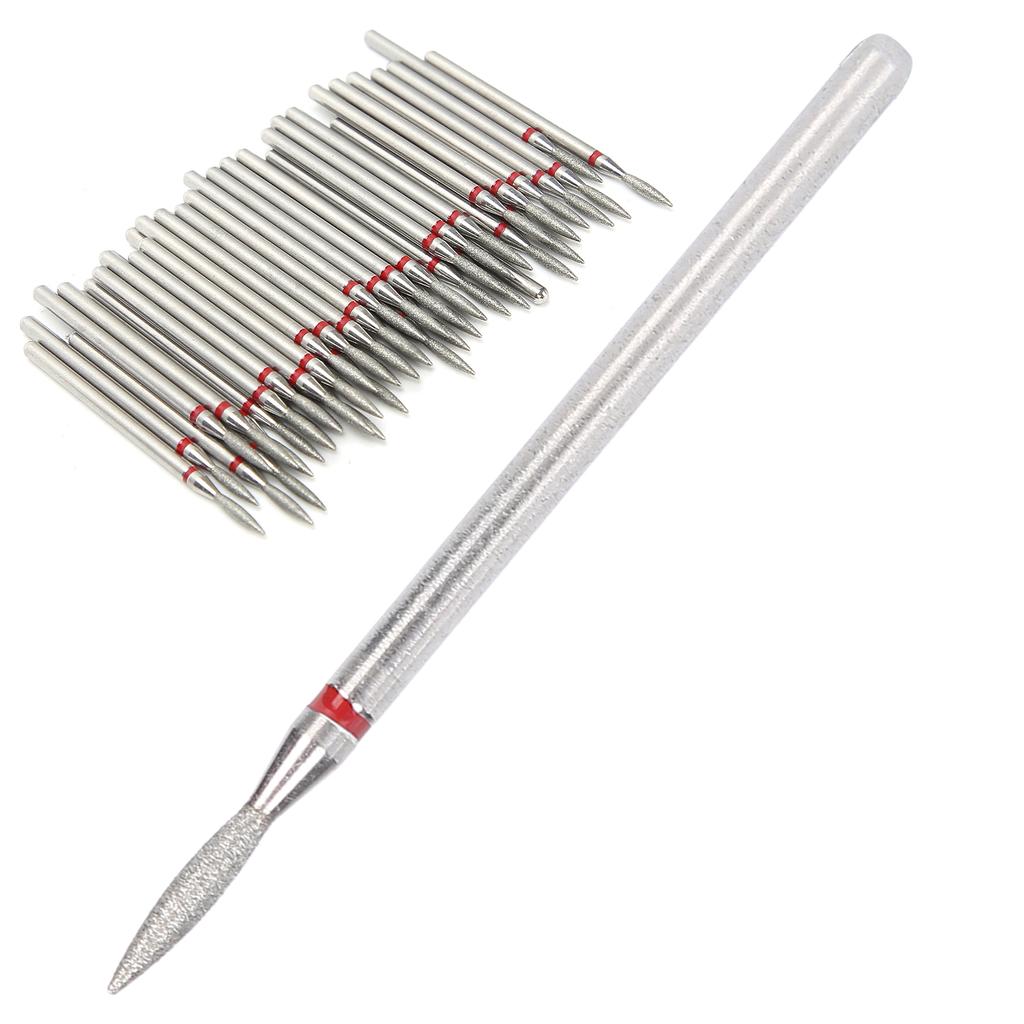 50pcs Professional Nail Polishing Grinding Head Nail Drill Bits Manicure Tool AccessoryF‑1.8mm 0.1in