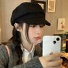 Female Beret Fashionable All Match Warm Cap Big Head Encircle French Antique Octagonal Hat