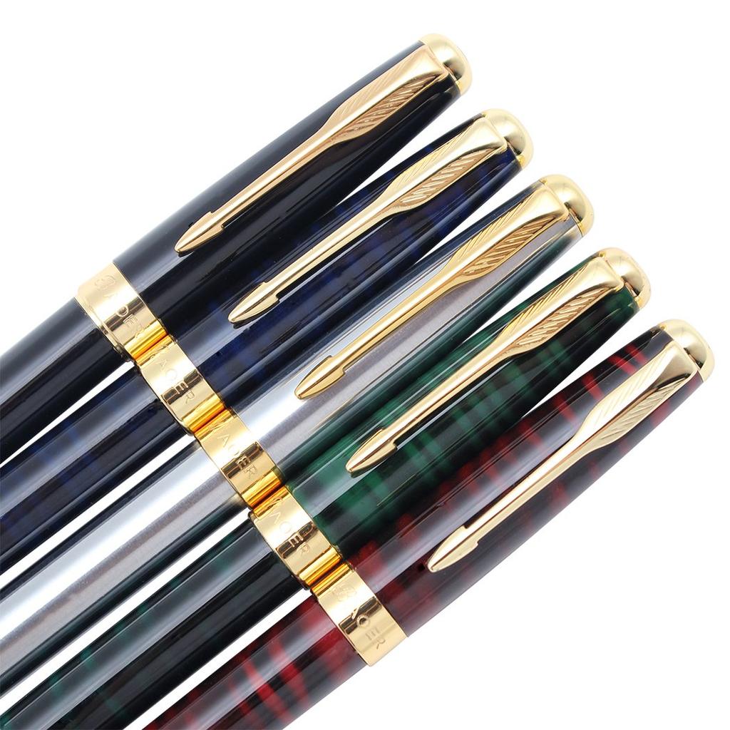Gullor 5 PCS Classic Metal Fountain Pen Gift Pens with 5 Different Colors B388, Converters,