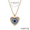 Popular European And American Devil Eye Pendant Necklace With Multiple Layers Stunning Alloy Material