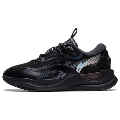 Li Ning Yunji Zapatillas Deportivas Casuales Ligeras de Rebote de Caña Baja para Mujer Negro AGLS108-1