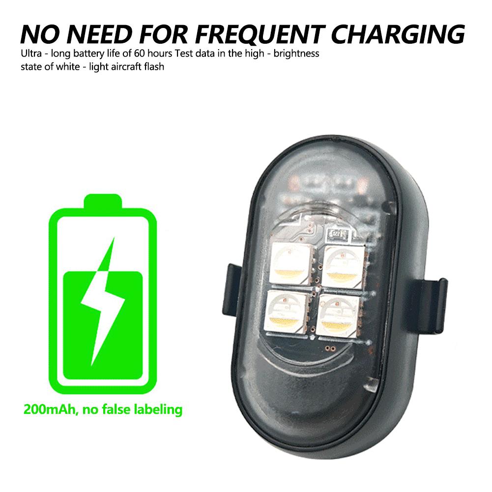 Wireless LED Strobe Lights for Car Motorcycle 8 Colors Rechargeable Warning Light Decor Atmosphere Anti-Collision 4LED