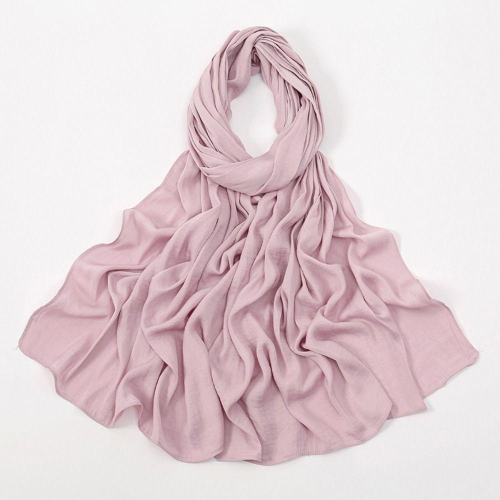 Long Plain Hijab Scarf Premium Modal Cotton Head Wraps Fashion Bamboo Modal Hijab For Women