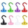 Magnetic Hook Strong Iron Absorption Color Electroplating Strong Magnetic Hook Household Metal-plated Magnet Hook For Bathroom