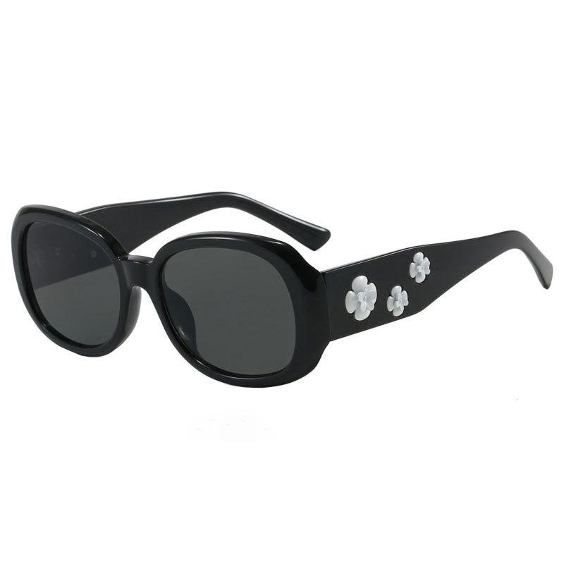 Women's Elegant Floral Sunglasses: Slimming, Anti-Ultraviolet, Versatile, Perfect for Photos and Sunshade