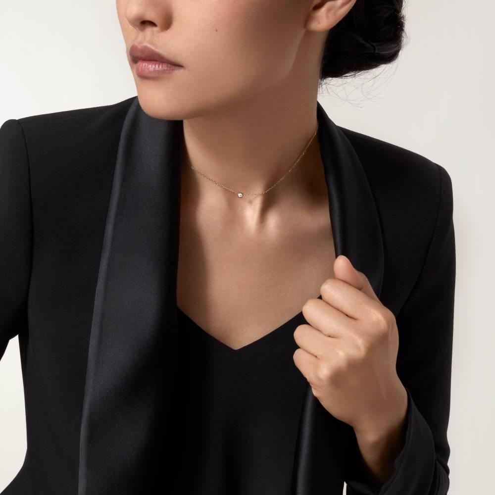 Cartier Série DAmour Collier Délicat à Couches en Or 18 Carats Diamant Collier Femme B7215800