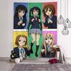 KON Volume 2 Tapestry Yui Hirasawa Tea Time Scene Print Classic Anime Music Club Wall Hanging for Otaku Bedroom  Anime Fans