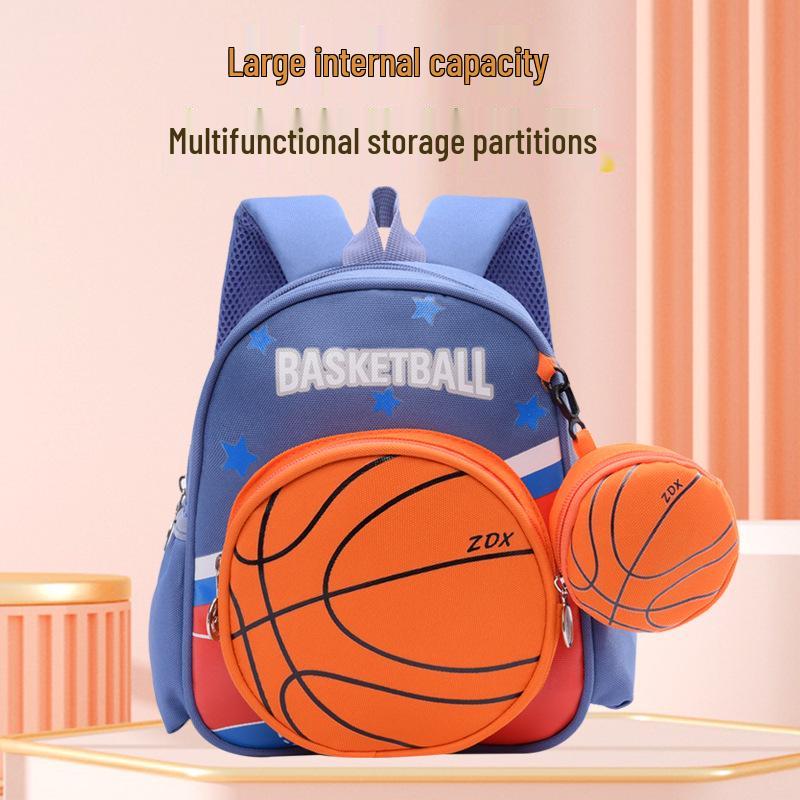 3-6 Year Old Kids' Cute Basketball & Football Backpack