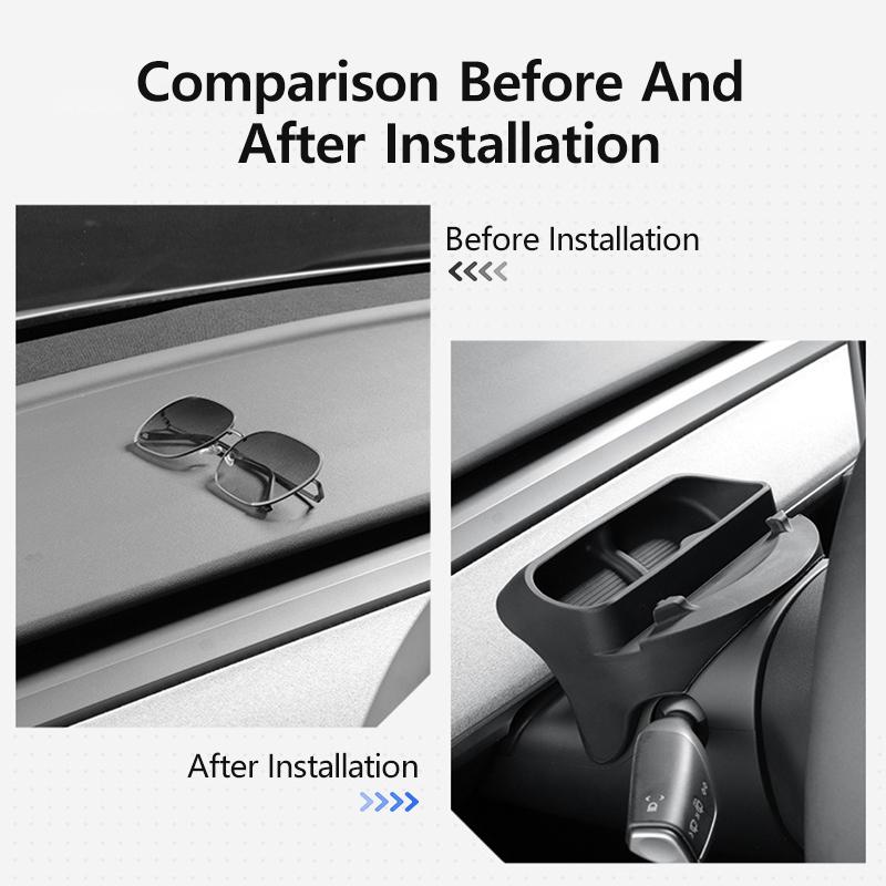 Steering Wheel Silicone Glasses Case For Tesla Model Y 3 Car Navigation Mobile Phone Holder Automotive Interior Accessories