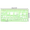 Circles Green Measuring Tool Multi Shaped Curve Ruler Template Ruler Geometric Ruler Drawing Ruler