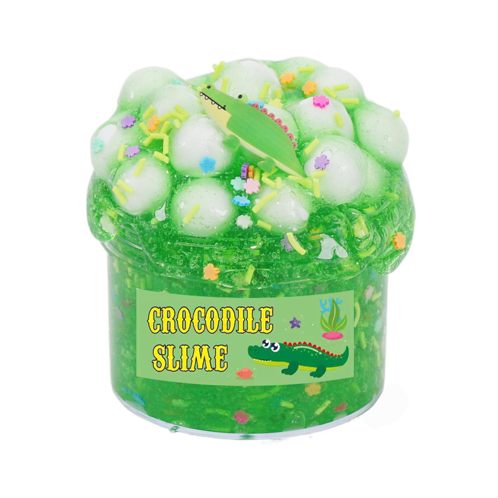 

70 мл мягкая слизь розыгрыш сенсорные игрушки океан тема печать медуза иглобрюх большие частицы кристалл грязи снятие стресса игрушка в подарок