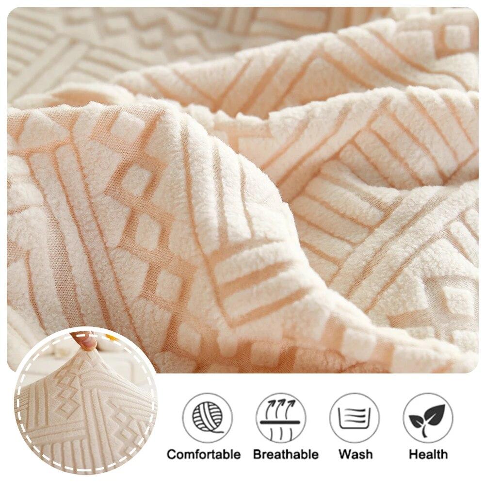 Jacquard Fabric Sofa Sectional Covers For Living Room Removable Couch Slipcover Elastic Sofa Protector Pets Kids Anti-Slip Home