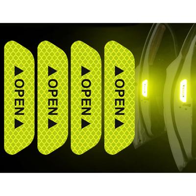 YIDELI Auto Reflektierende Aufkleber Reflektierende Aufkleber, Set von 4 Aopen Kollisionsschutz Warnaufkleber, Auto