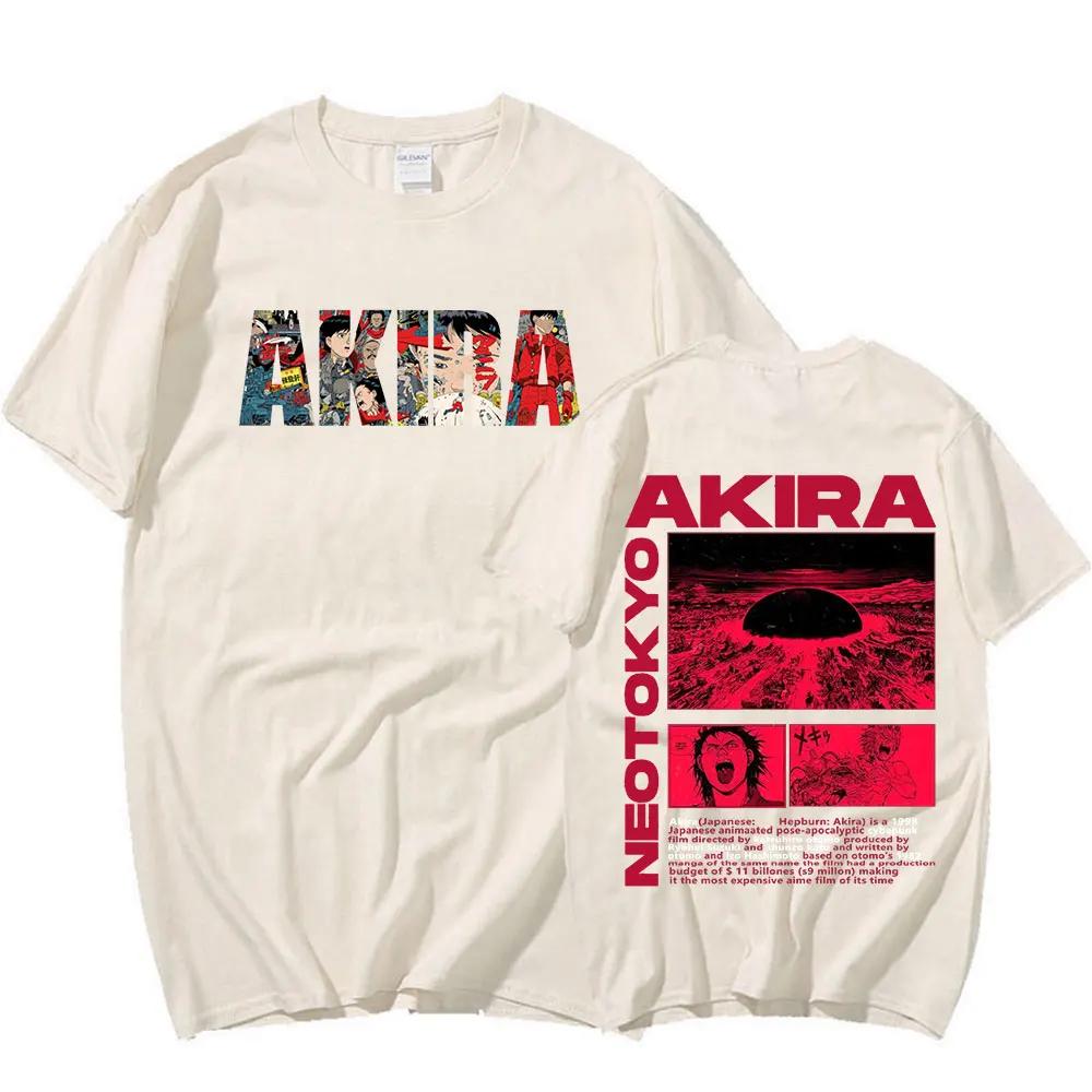 Japanese Anime T-shirt Movie Science Fiction Manga Kaneda Shotaro Casual Fashion Men's Short Sleeve T-shirt 100% Cotton T-shirt