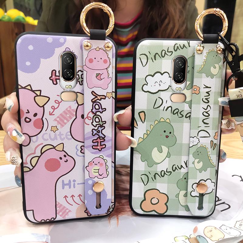 Anti-dust Cartoon Phone Case For OnePlus 6/1+6 Dirt-resistant Kickstand Ring Protective Waterproof Cute Shockproof