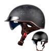 Retro Half Face Motorcycle Helmet Scooter Moped Riders Safety Headgear With Visor
