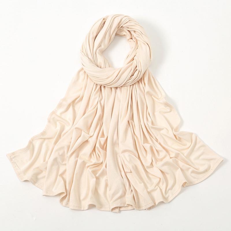 New solid color mercerized cotton sweat cloth headscarf hot-selling monochrome soft scarf YW