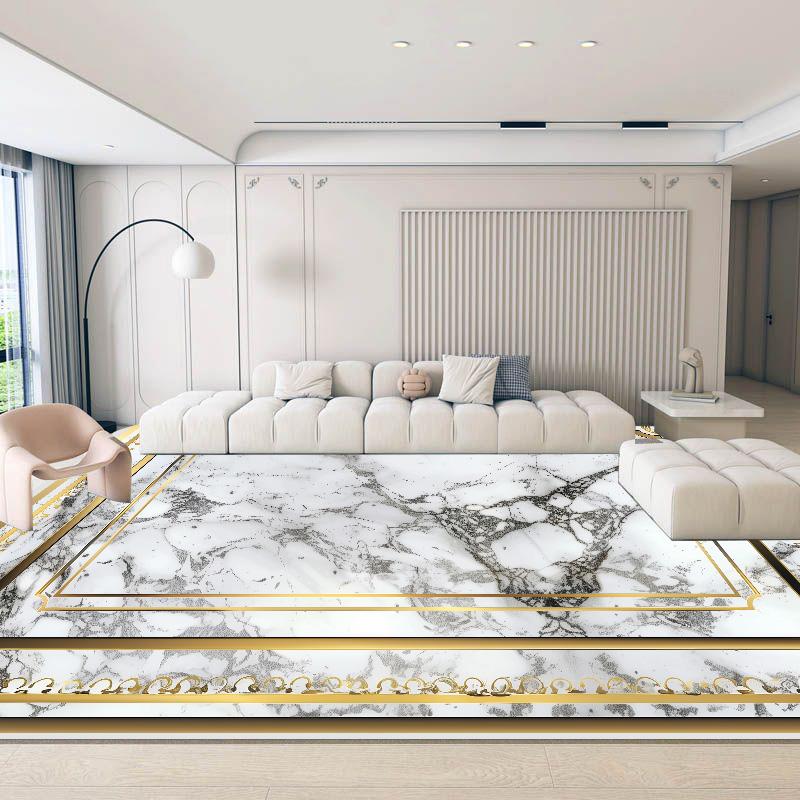Marble Light Luxury Carpet for Living Room Decoration Coffee Table Soft Non-slip Floor Mat Home Bedroom Plush Rug Tapis