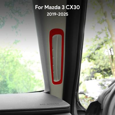 2PCS Top Suede Trim LHD RHD Sticker For Mazda 3 Axela BP CX30 CX-30 2019 2020 2025 2025 2025 2025 2025 Car A-pillar Air Outlet