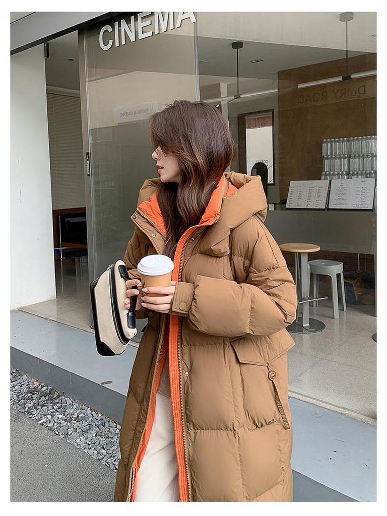 2026 Extra Thick Plus Size 300 Jin Long Down Jacket for Women - Loose Fit, Fat MM, Commuting Style