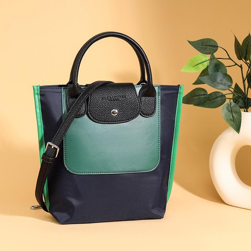 Borsa tote in nylon in tinta borsa a tracolla di grande capacità borsa a mano alla moda con texture di alta gamma borsa versatile da donna borsa Longxiang