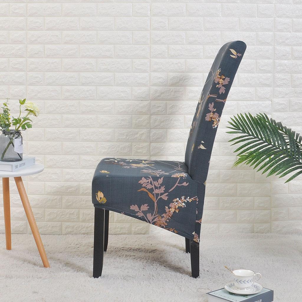 XL Size Printed Dining Chair Covers Large Removable Washable Kitchen Chair Protector Seat Cover for Dining Room Home Banquet