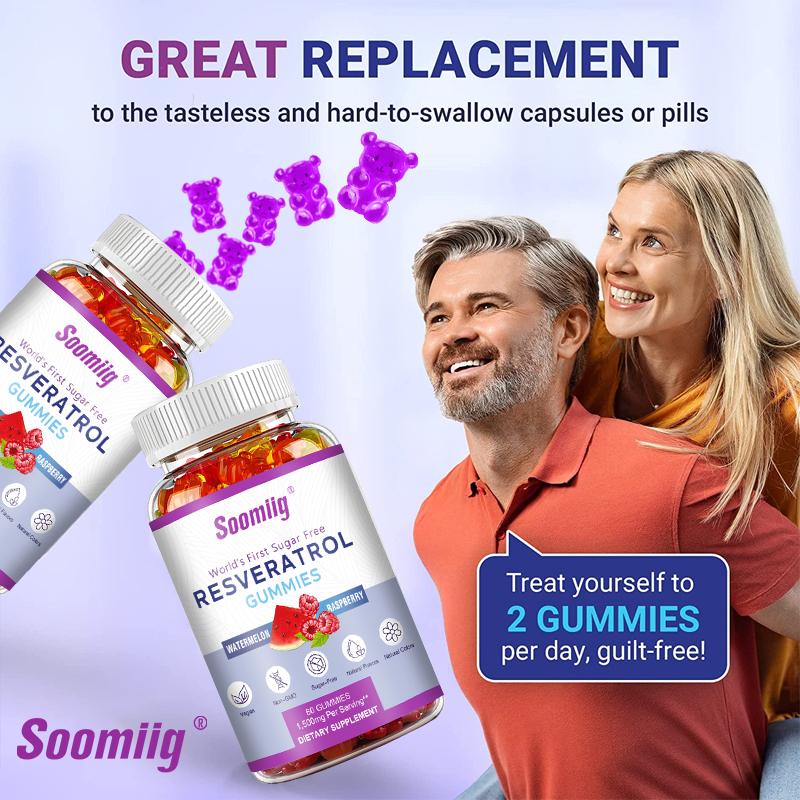 Resveratrol 98% (Japanischer Staudenknöterich Sieb) 150:1, 60 Gummibärchen Nahrungsergänzungsmittel
