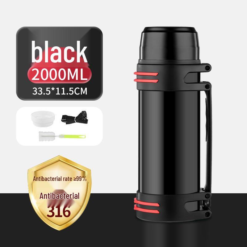 316 Stainless Steel Large Capacity Thermos Flask for Outdoor, Construction, Home Use - Portable Hot Water Bottle for Men and Women