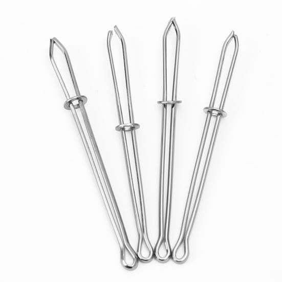 4/8 Pcs Drawstring Threader Tool Set Stainless Steel DIY Rope Wiring Clips Sewing Tool Easy Draw String Clip Replacement