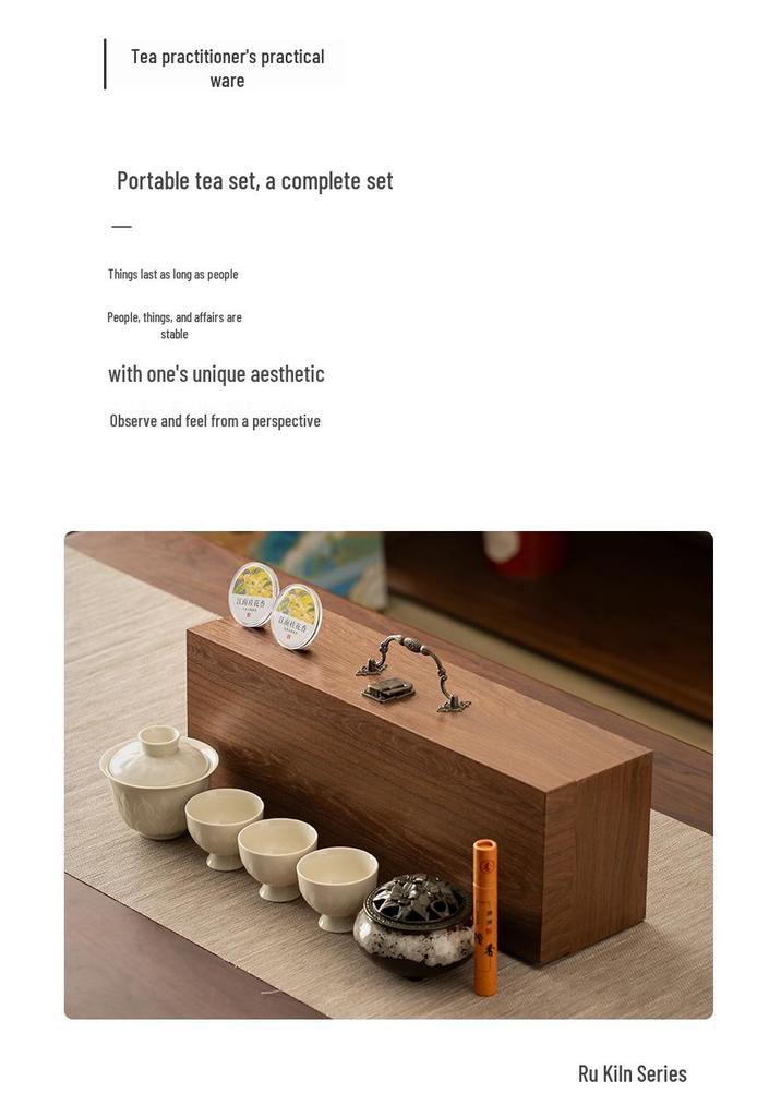 Guochao Palace Museum Embossed Tea Set - Elegant Gift for Clients and Elders
