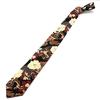 COCOLUCK Japanese Chirimen 150cm 8cm and Dragon Perfect for Casual and Business Entrance and Necktie, Long, Wide, 7700-276 (Peony Pattern, Black),