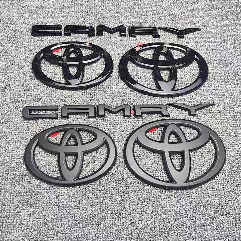 Suitable for 2024 2025 9th Generation Toyota Camry Hood Badge Trunk Badge OVERLAY Modification Gloss Black Matte Black