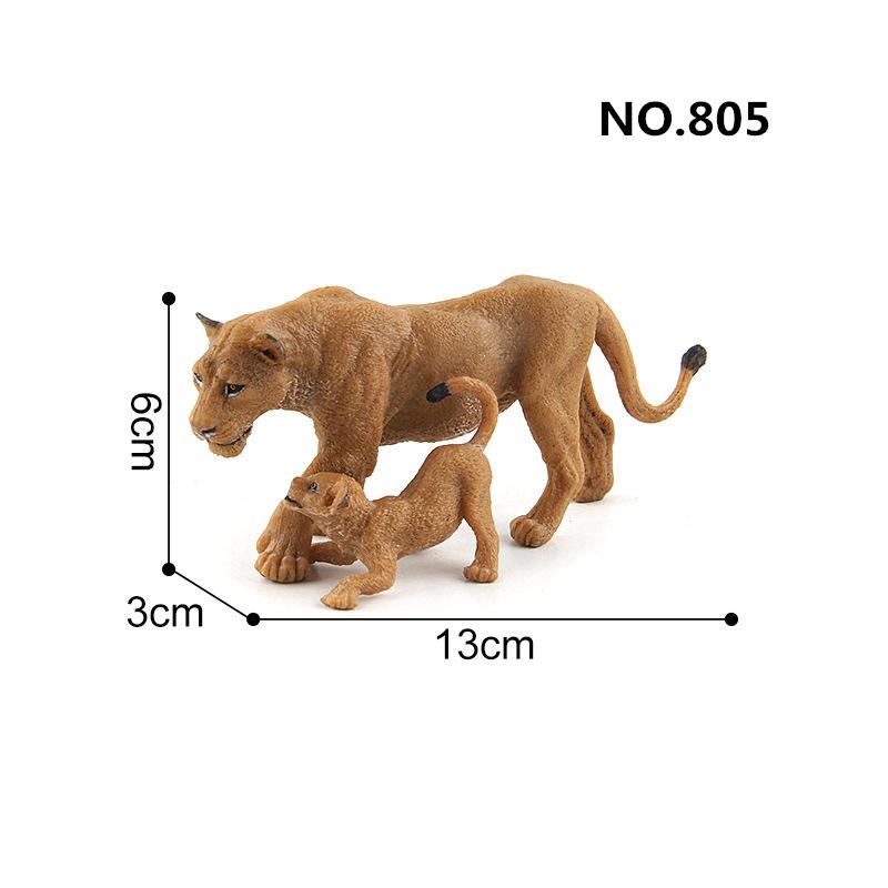 Wild Animals Realistic Simulated Lion Model  PVC Material Cub The Lion Family Collection Decor Toys For Children Birthday Gifts