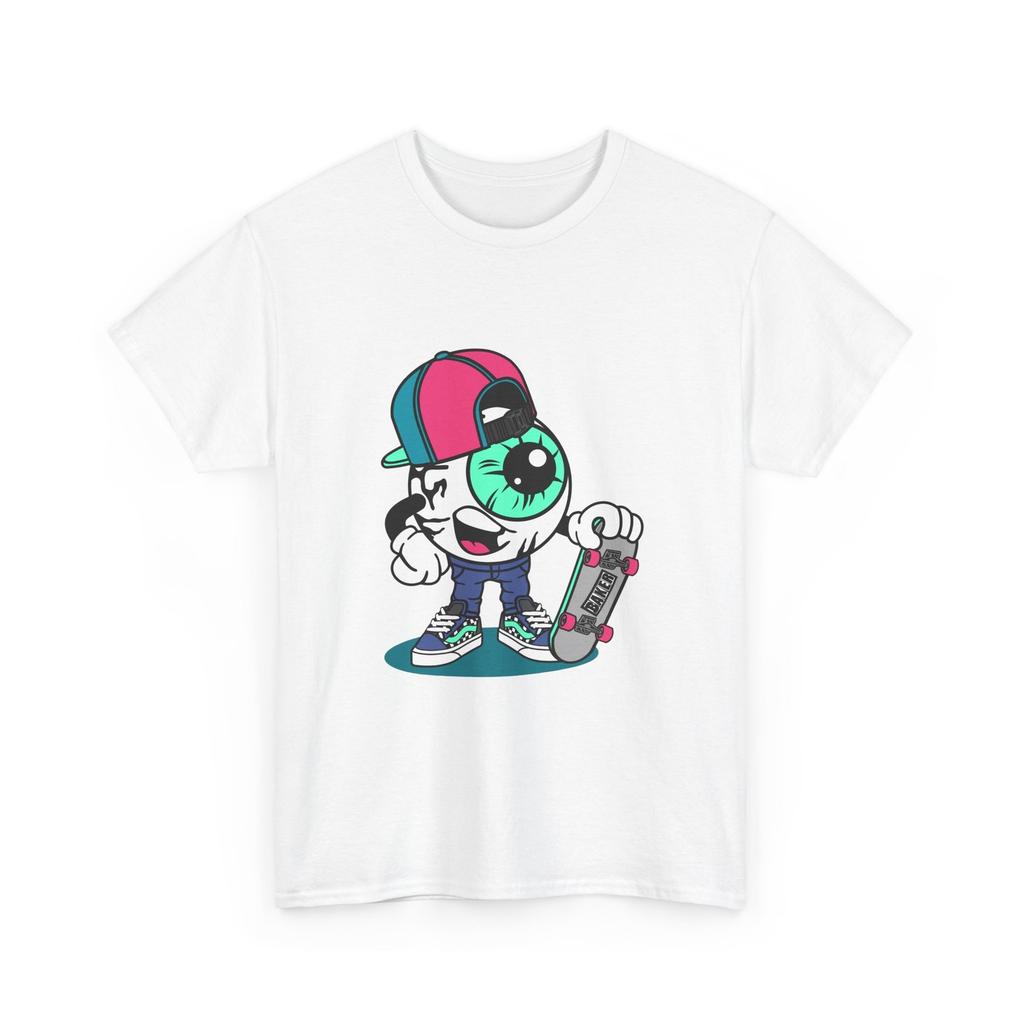 Skateboarding Eyeball Character T-Shirt | Skateboard Tee, Cool Shirt, Cotton