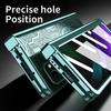 Für Samsung Galaxy Z Fold2 5G Mechanische Legenden Serie Scharnierschutz Handyhülle Hartes PC Galvanik Cover mit gehärteter Glasfolie