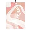 Abstract Woman Wall Art Canvas Painting Pink Red Line Body Flower Vase Living Room Decor Posters And Prints Home Wall Pictures