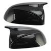 2Pcs Gloss Carbon Fiber Pattern Door Wing Mirror Cover For BMW x3/x4/ix3 18-22