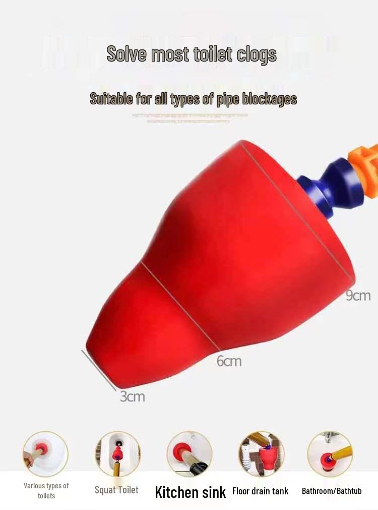 Toilet & Drain Unclogging Tool for Bathroom & Kitchen