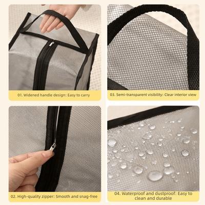 2 Stück Transparente Stiefel-Aufbewahrungstasche Staubdichte Wasserdichte Stiefel-Schutztaschen mit Griff Faltbar Lange Stiefel-Tasche Lange Reitstiefel