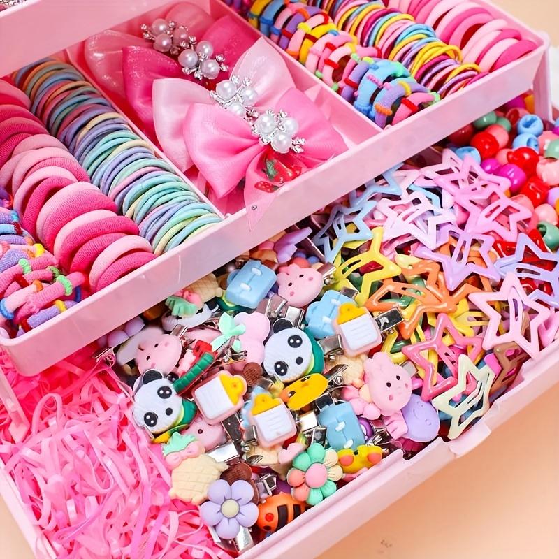 Zestaw tematycznych akcesoriów do włosów | Zawiera gumki do włosów, spinki, spinki motylki oraz akcesoria w kształcie kwiatów - Idealny do codziennego użytku