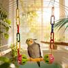 Colorful Bird Interactive Swing Wear-Resistant Parrot Swing Toy Bird Hanging Swing Parrot Play