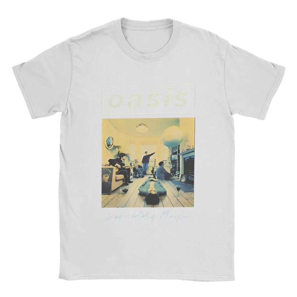 Casual O-Oasis Rock 90's Band T-Shirt Men Women Round Neck Cotton T Shirt British Music Albums Short Sleeve Tees 3XL Merchandise