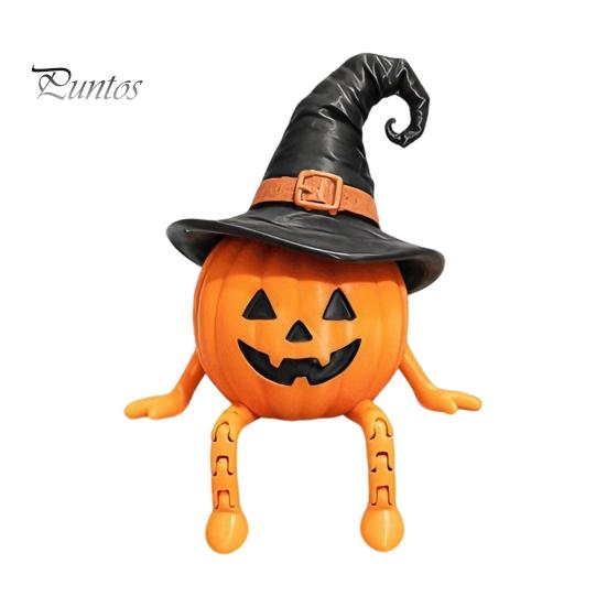 Haunted House Theme Decorations 3D Printed Halloween Decoration, Cute Ghost Pumpkin Figurine with Collectible Table Decor Movable Joints for