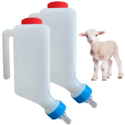 Dojčenské fľaše, 800ml Fľaša pre bábätko s baránkom a stupnicou Závesná plastová fľaša na kŕmenie mliekom Fľaša s teľaťom a baránkom s rukoväťou