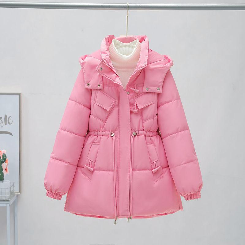 

Модное и свободное корейское хлопковое пальто для зимней утепленной куртки XXL розовый