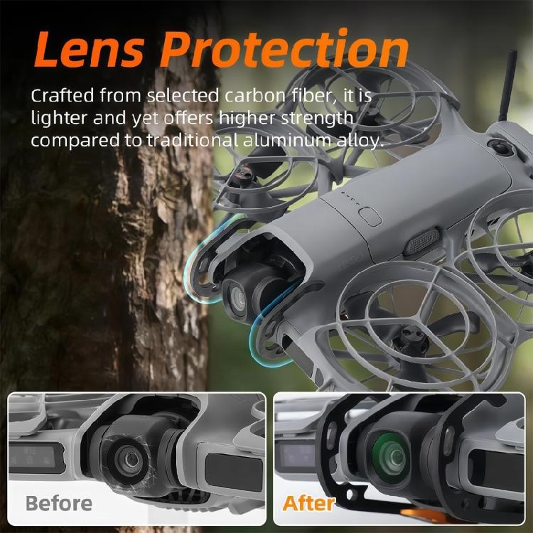 1Pair Reinforced Carbon Fiber Drones Protections Bumper For NEO2 Camera Lens Safeguards For Long Use And Stability