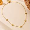 316L Stainless Steel New Fashion Waterproof Jewelry Young Girls Daisy Charm Chain Necklaces Bracelets Earrings For Women