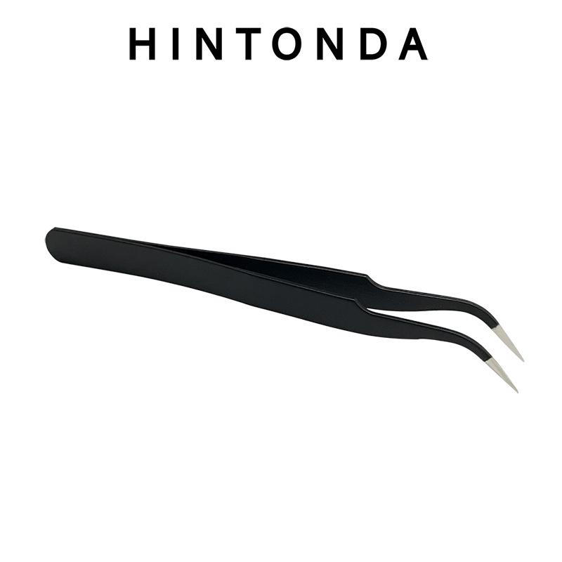 ESD Anti-static Bent-tip Stainless Steel Tweezers for 3D Printer Parts